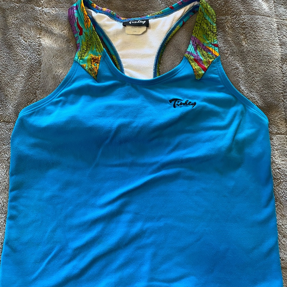 Tinley  Blue Cycling Tank Top